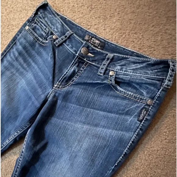 34/33 Silver Suki Super Stretch Boot Cut Jeans - Picture 4 of 7